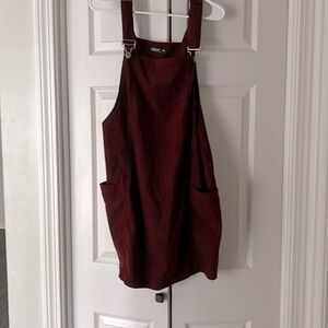 Burgundy Overall Dress